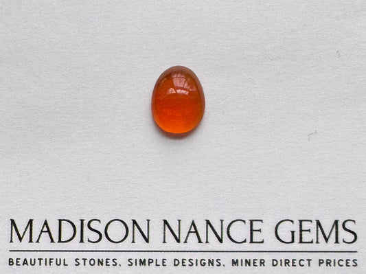 Southern Oregon Fire Opal, Reddish Orange Cabochon, 3.07 cts.