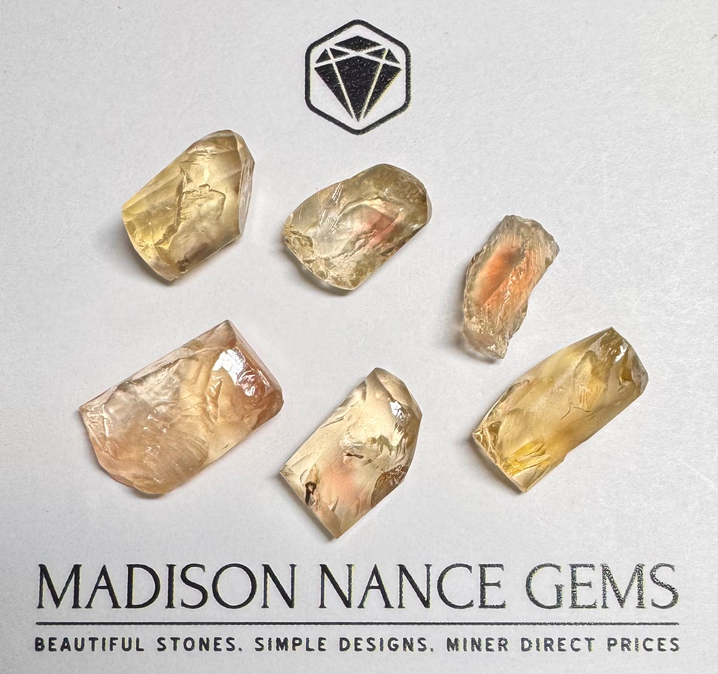 Oregon Sunstone, Facet Grade Preforms, Schiller 44.85 cts.