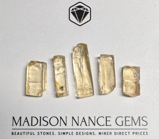 Oregon Sunstone, Facet Grade Preforms, Clear 37.08 cts.