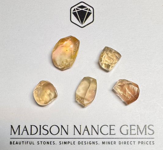Oregon Sunstone, Facet Grade Preforms, Schiller 25.52 cts.