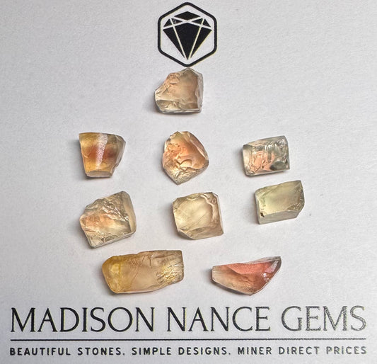 Oregon Sunstone, Facet Grade Preforms, Watermelon 27.36 cts.