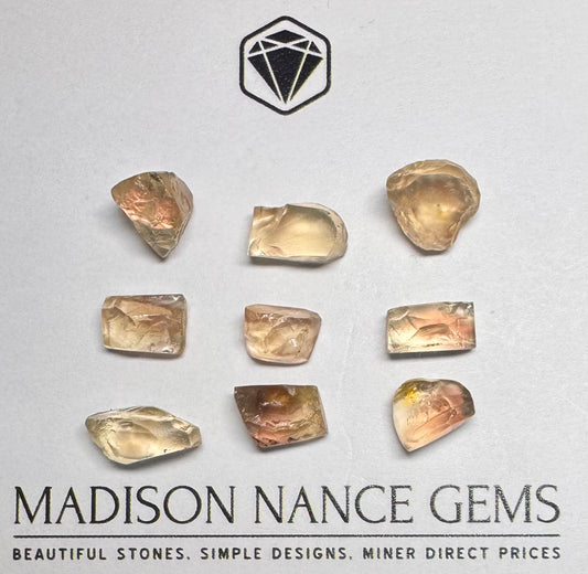 Oregon Sunstone, Facet Grade Preforms, Watermelon 27.80 cts.