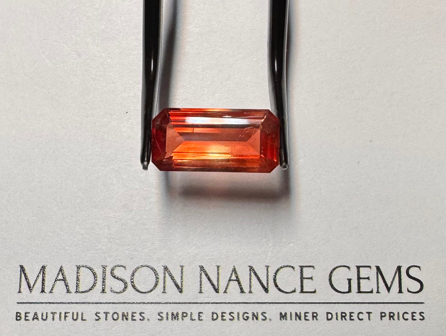 Oregon Sunstone, Cut Red Emerald 5.82 cts.
