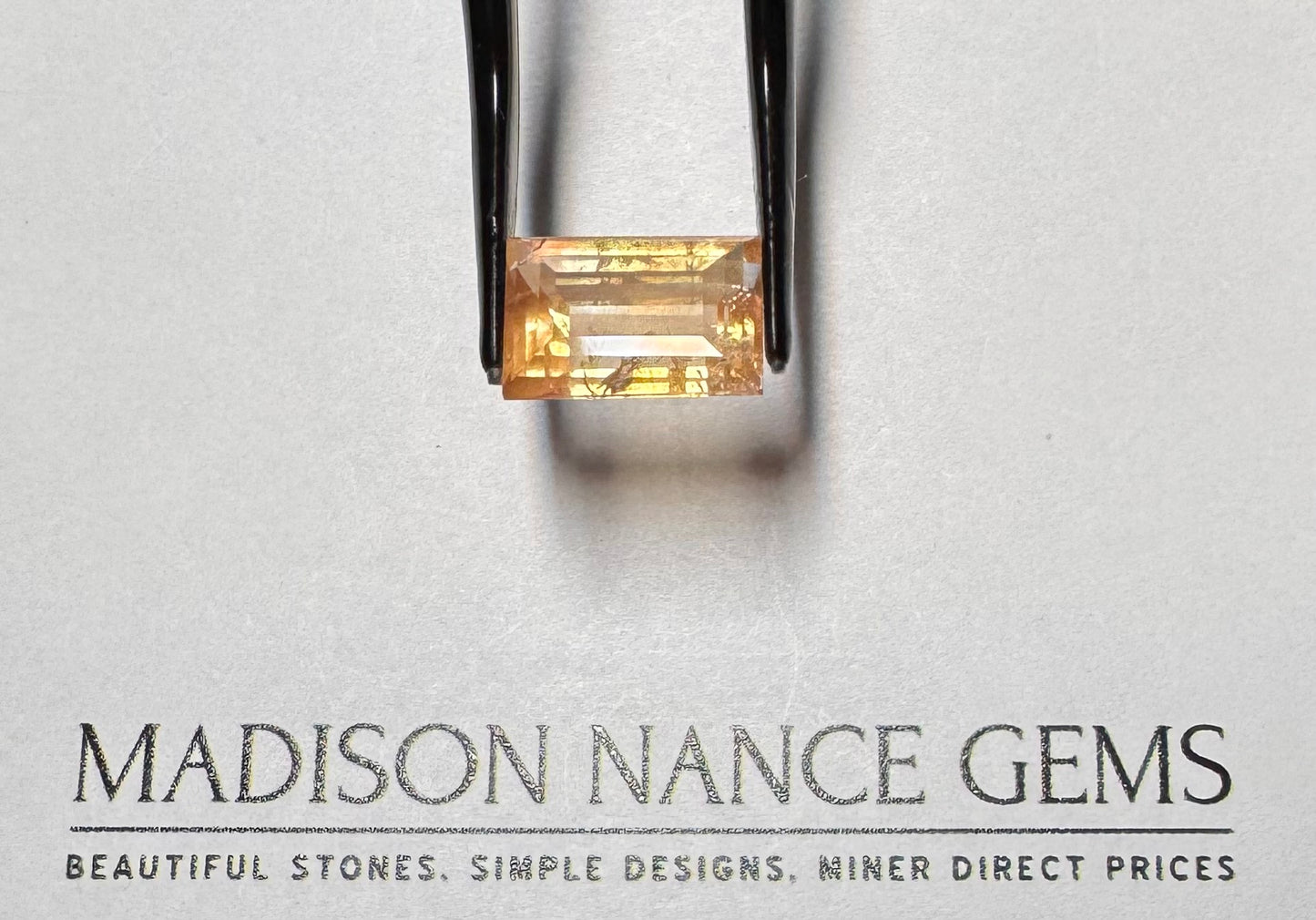 Oregon Sunstone, Cut Schiller Rectangle, 4.83 cts.