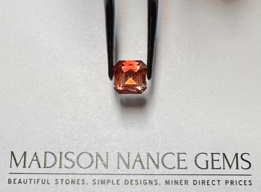 Oregon Sunstone, Cut Red Square, 2.35 cts.