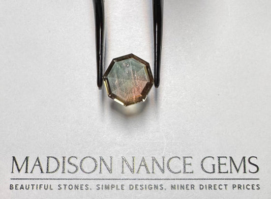 Oregon Sunstone, Cut Watermelon Octagon, 4.53 cts.