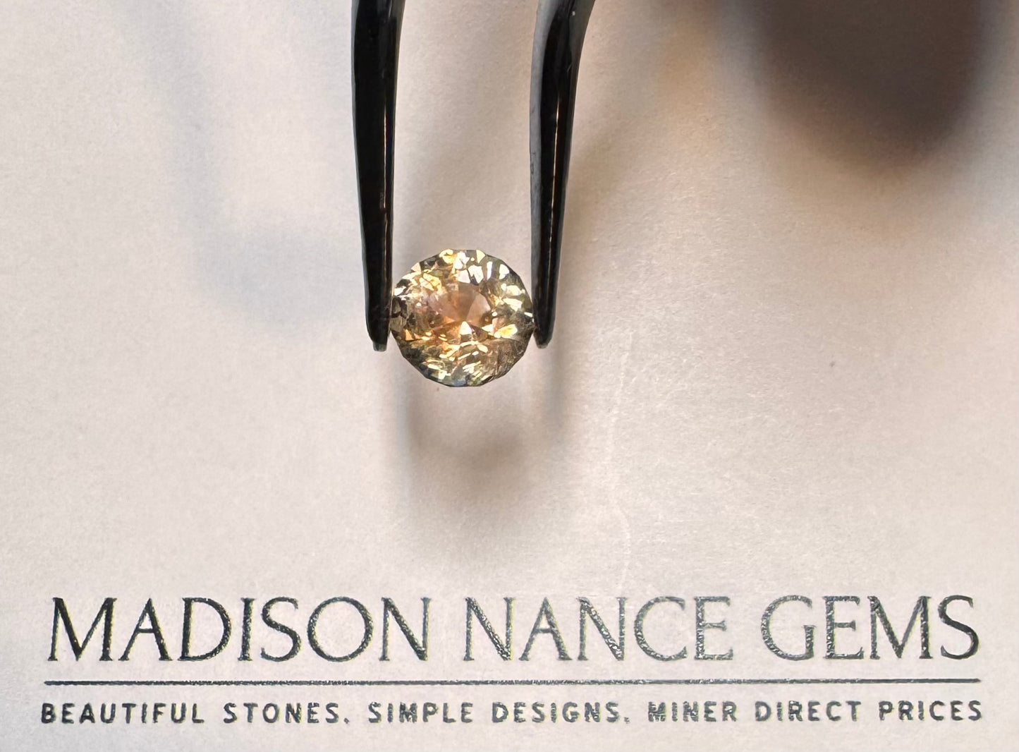 Oregon Sunstone, Cut Red Round Brilliant, 1.92 cts.